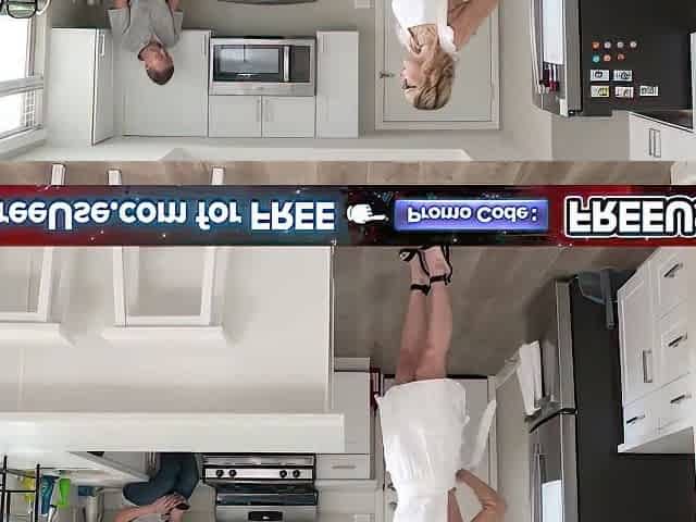 Screw The Pie, Bang Me! : Stepmom Catches Her Stepson In A Despairing Kitchen Act With A Dessert