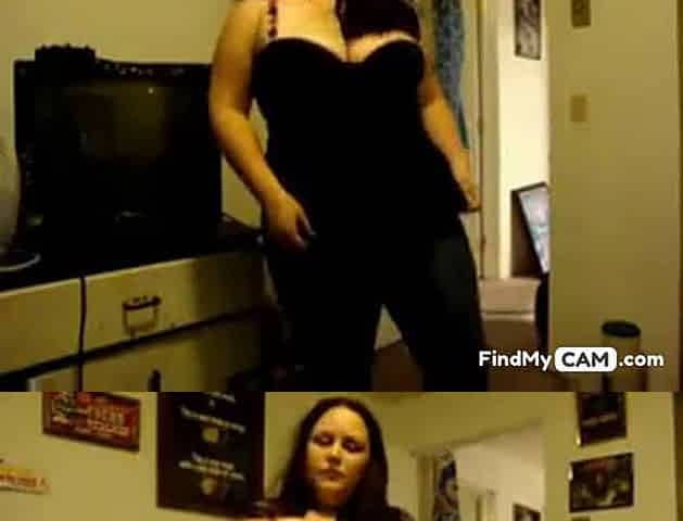 Curvy Cutie Strips and Dances on Cam