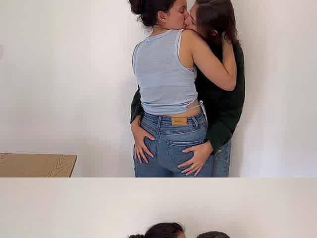 I fulfill my fetish of having lesbo sex with jeans.