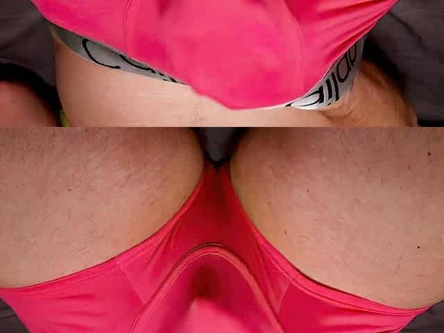 Quick home masturbating and ended with large jizz flow inside underclothes boxers