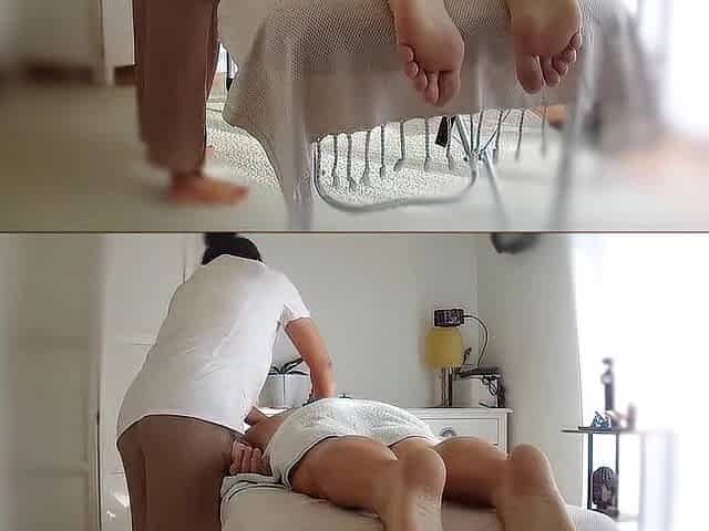 Real oriental massage filmed with a cheerful ending