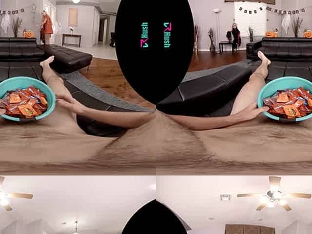 I Love Candy On Halloween!; Busty Blonde Pornstar Blowjob And Sex