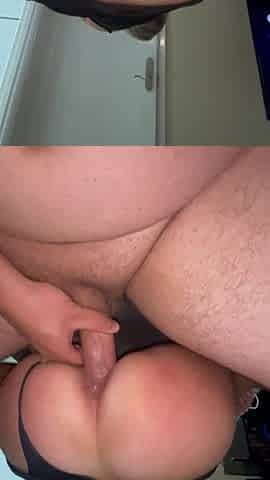 Step mother screw hard in kitchen and try anal