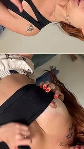 Hot Redhead Shows off Before Swallowing Cock
