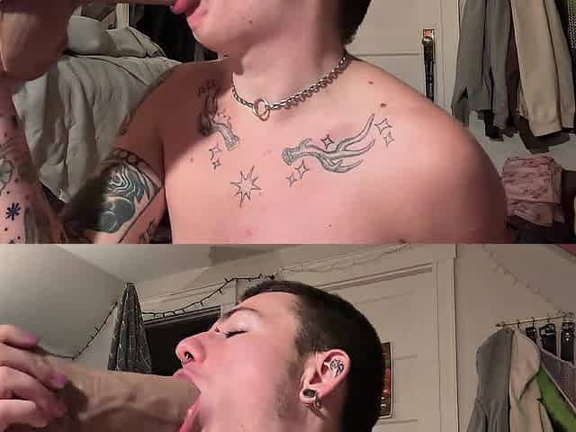 sloppy femboy blow job