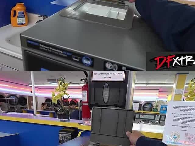 Black Domme Destiny Mira's Steamy Laundromat Hookup wt BIGGEST Tool