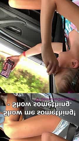 Glamino Girls 1 - Part 2 Eveline Dellai Sucks Cock on the Way to a Festival