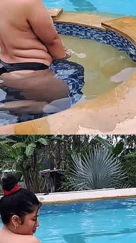 My Stepmom Rides My Cock in the Pool