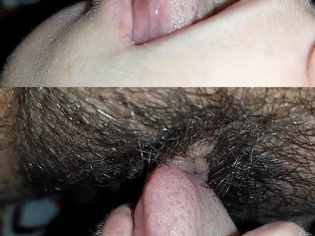 Hairy Pussy Licking with Quick Orgasm Close-up