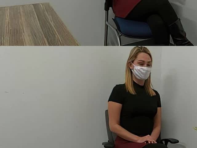 Teen gives fresh boss a fellatio during job interview
