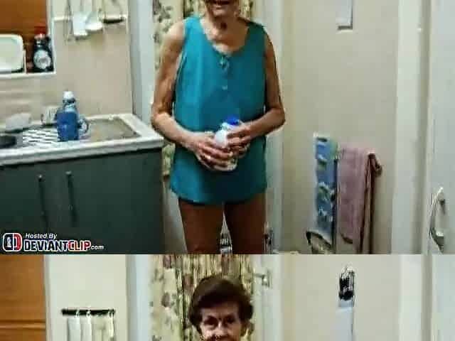 Very old slender granny