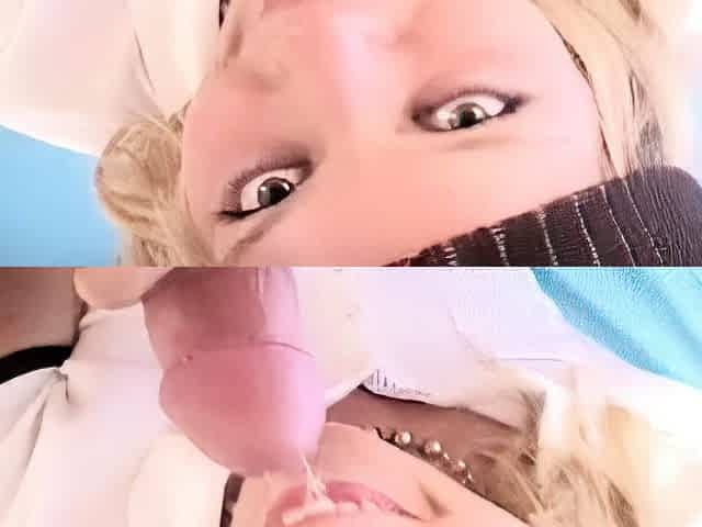 Homemade amateur blonde teen blowjob and cumshot
