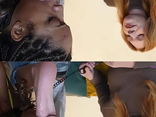 Ebony Interracial Foot Worship 260fps - Home Made