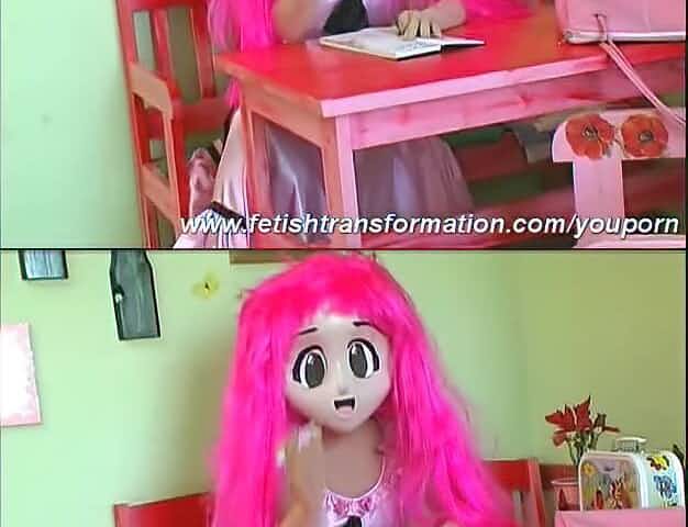 Pornstar as pink anime angel