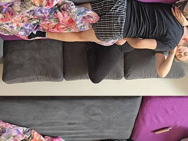 Horny Husband Fucks His Chubby Wife - Watching TV Turns Into Hot Couple Sex