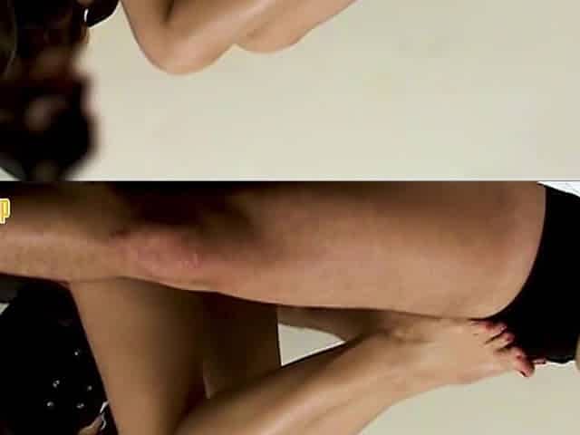 Hot Girlfriend in Sexy Footjob POV