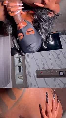 sucking cock with my mask on