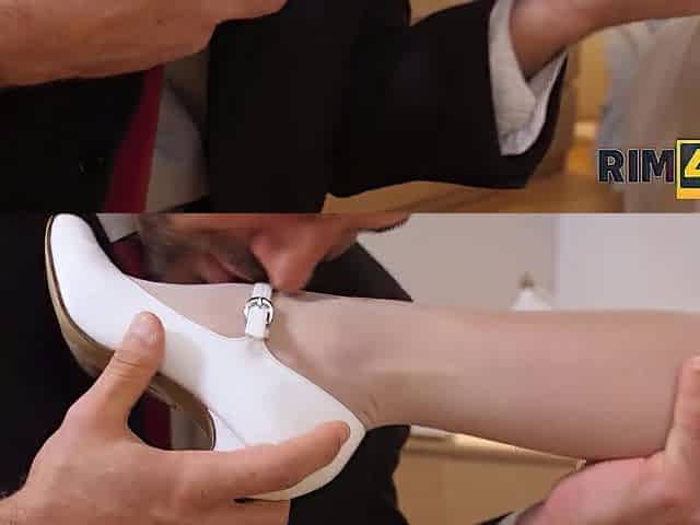 RIM4K. Shaved groom adores hawt his breathtaking Czech bride licks his hunk asshole