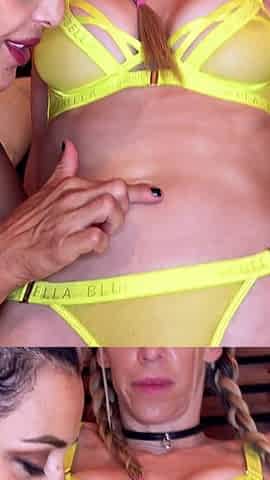 First Time Ever Belly Button Worship: Mars Solo & Goddess Andi Can't Keep Their Hands and Mouths Away From Each Other's Belly