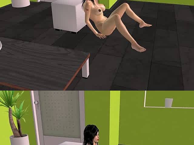 3D Animated Sex Videos Gorgeous Asian Babe Masturbates with a Cucumber at the Gym