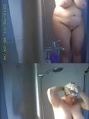 Chubby Redhead Stepsister Caught Showering on Hidden Cam