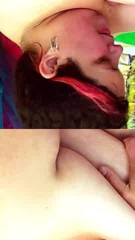 Extremely fat MILF with saggy tits gets fucked hard by skinny boy
