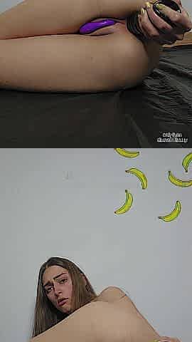 I stroke my booty with a sex toy and cum a lot