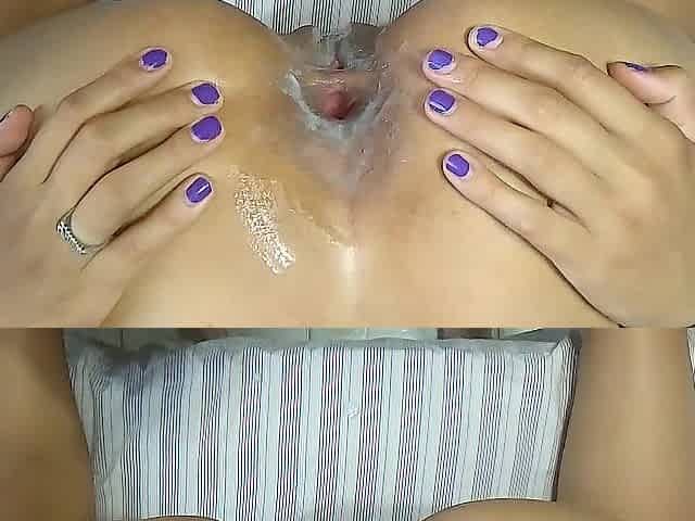 ANAL GAPE & CREAMPIE FOR MY WIFE WITH 8 INCHES LARGE WEENIE