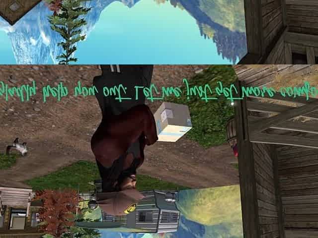 Second Life Ebony stud delivering package screws white woman with her Ebony chap stepbrother