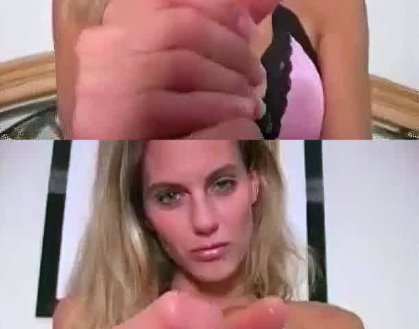 Sexy blonde teen blowjob and gangbanged then creampied