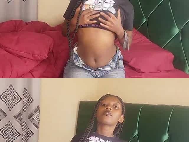 Ebony skinned solo beauty have to be drilled