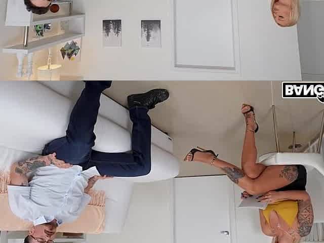 BANGBROS - Therapist Elana Bunnz Fixes Logan's Problems By Sticking Her Large Butt In His Face