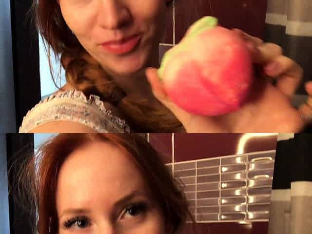 Petite amateur redheaded teen pisses and sucks cock