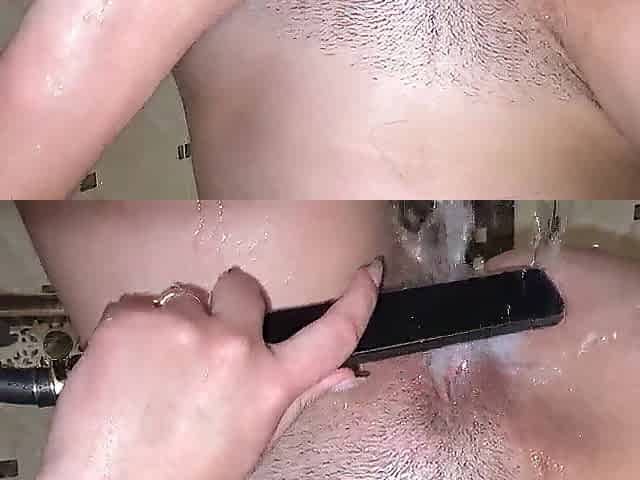 Creampie collection! Showering my vagina close-up! See and stick out your tongue!