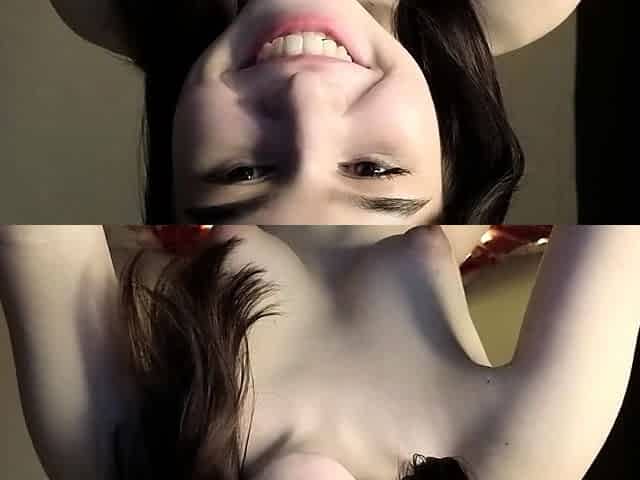 Emo teen Becka solo webcam masturbation