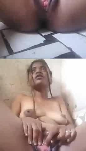 Pretty Black Girl Masturbates Alone in the Bedroom