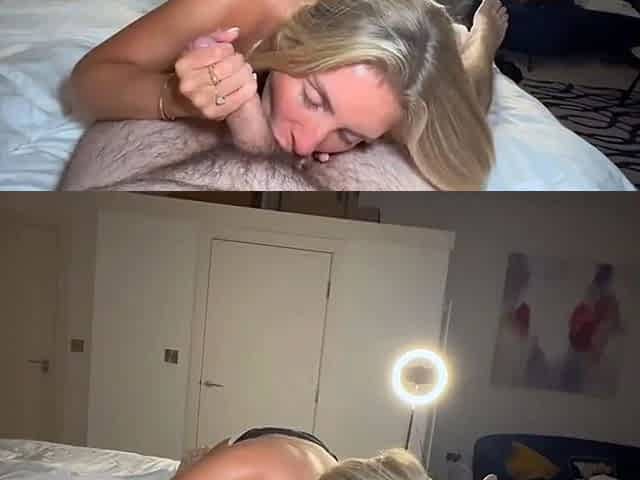 Bonnie Blue At Her Nude BG Sex Tape Giving Hardcore Blowjob
