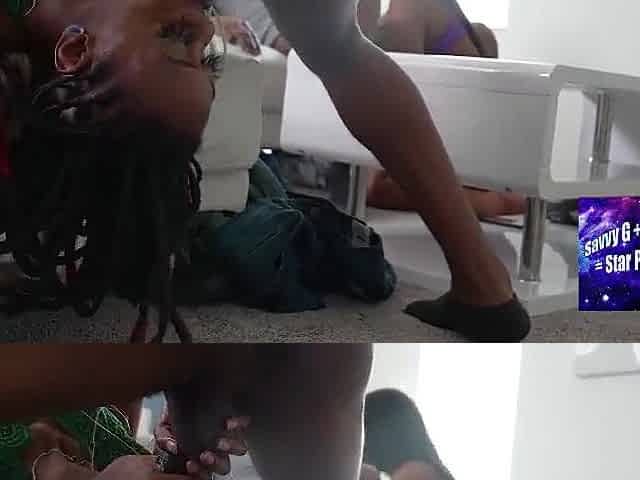 Black Foursome Frenzy: Lascivious Blu & Storm Summon Hung Dudes Savvy & Christ for Cunt Pounding Fuckfest