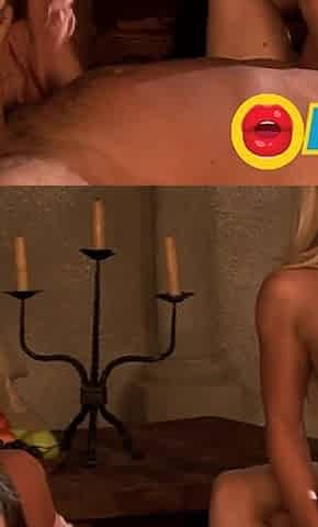 Anal threesome with a blonde and brunette with small tits