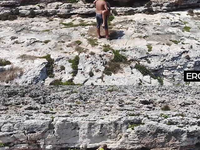 Cliffside Outdoor Pounding - Dripping Wet Beach Fuck