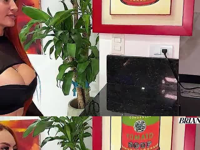 Colombian red hairhead Andrea Castro has some other date with Brian Evansx - coffee and a lot of sex