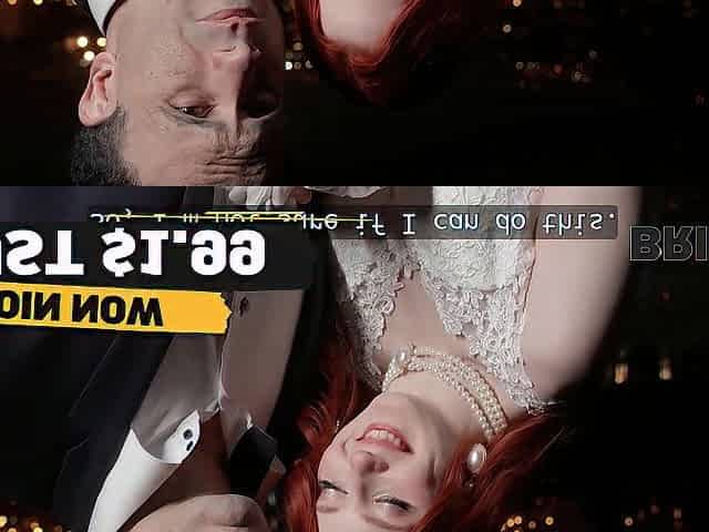 Veil And White Lingerie Wrap A Redhead For A Hard Wedding Fuck