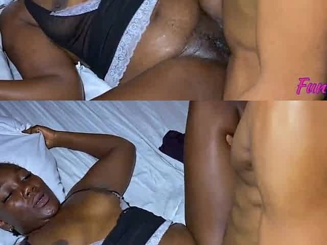 Fascinating ebony playgirl permeated deeply
