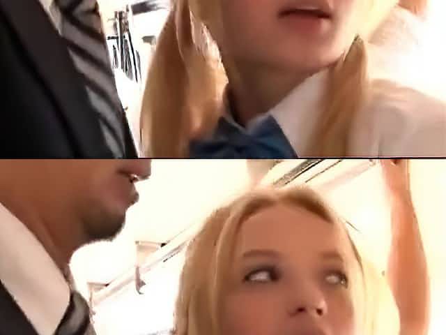 Blonde Groped to Orgasm on Bus