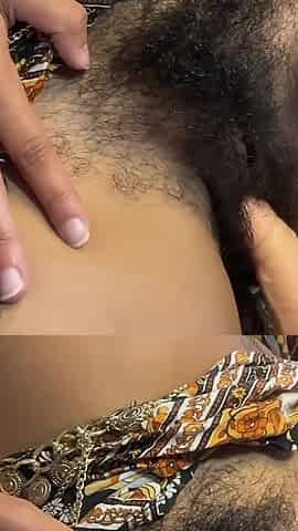 Hairy Goddess Riding Dildo Under Boho Skirt
