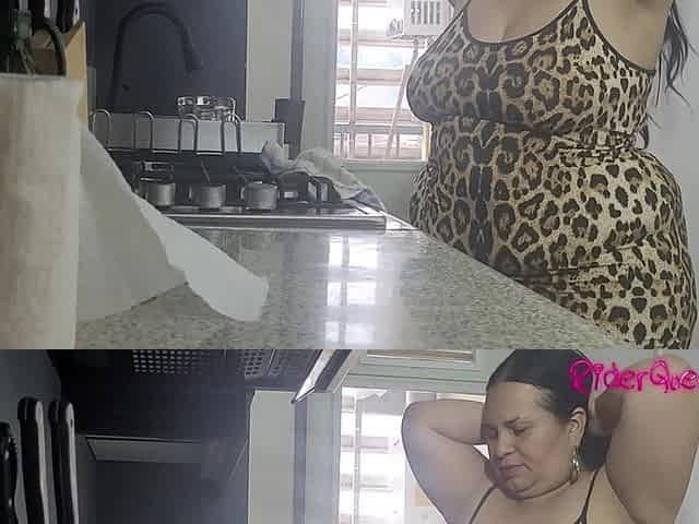 Busty and Big-ass Stepmother, Only Fans in Slow Motion, the Kitchen Again