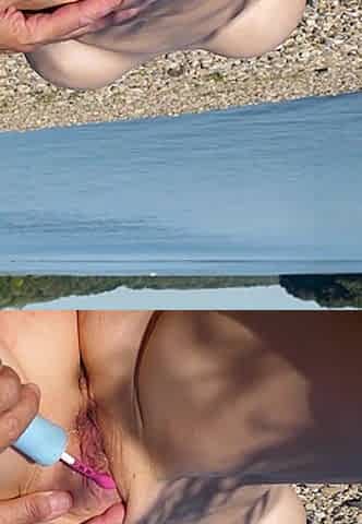 Nearly Caught at Outdoor Masturbation with an Electric Toothbrush While a Ship Is Passing by