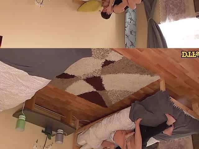 DTFsluts - Iris Kiss-Kiss teen 3some at home