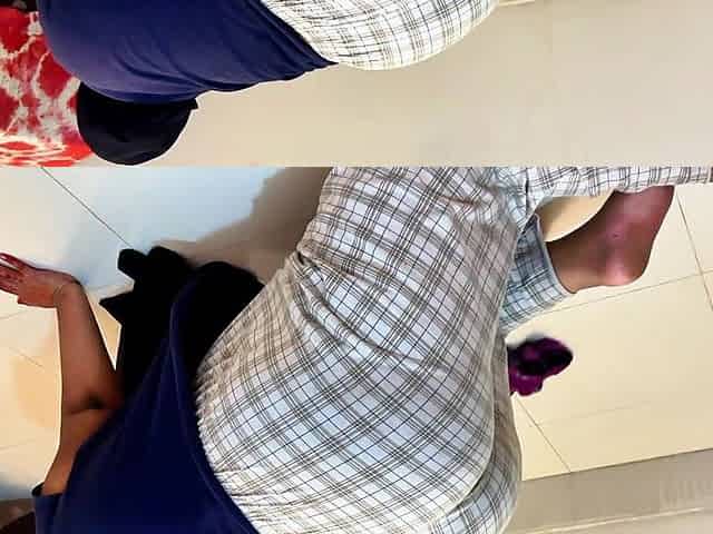 Big Round Ass Muslim Sexy Stepmom Stuck Inside Tea Table & Want Anal Fuck From Stranger - Wide Pussy