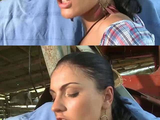 Horny Cowboy Fucks Teen Sluts Hardcore in the Farm's Stable